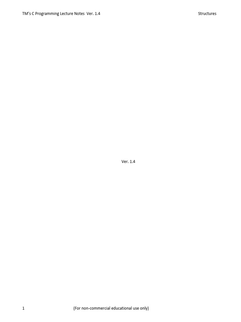 C Programming Structures Explained | PDF | Data Type | Integer ...