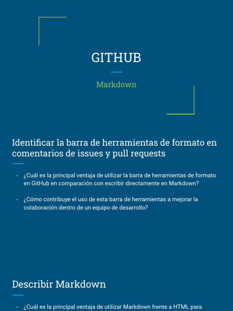 Ventajas de Markdown y herramientas en GitHub | PDF