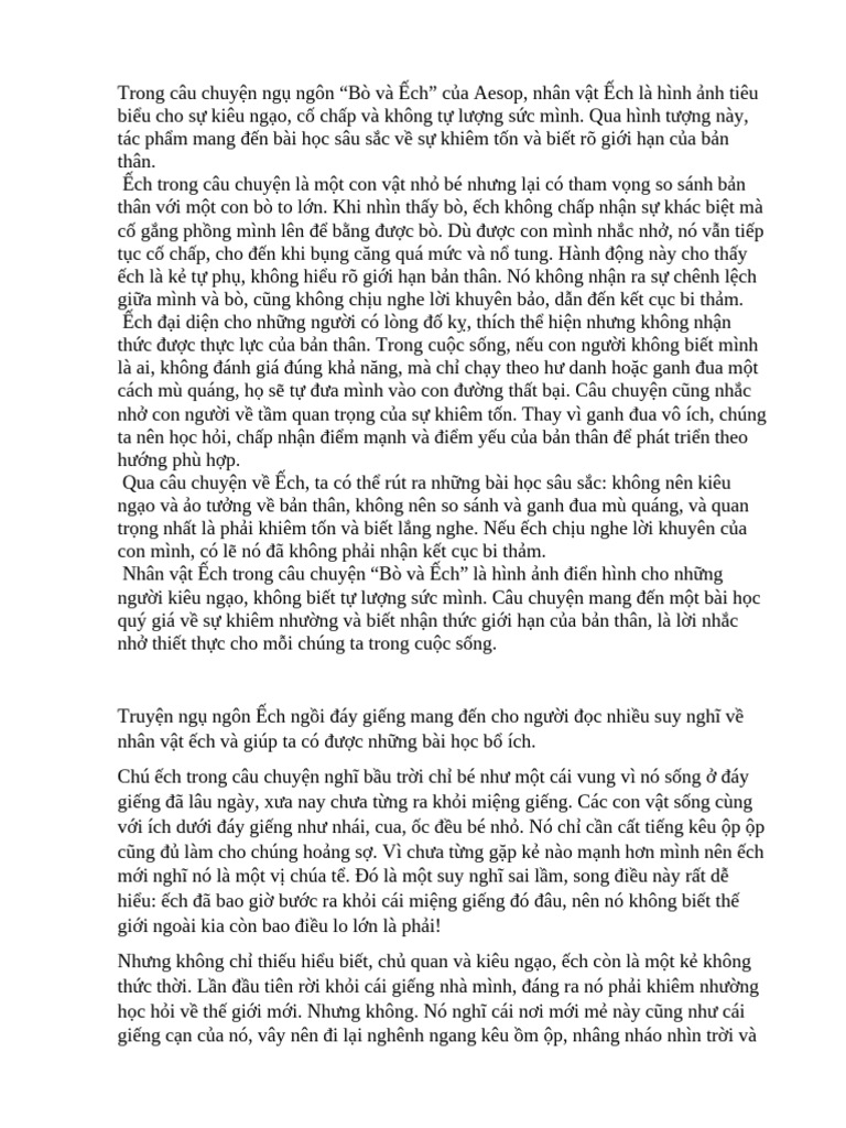 Trong Câu Chuyện Ngụ Ngôn | PDF