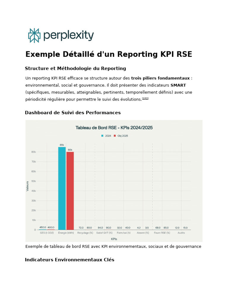 Reporting KPI RSE : Structure et Méthodes | PDF | Responsabilité ...