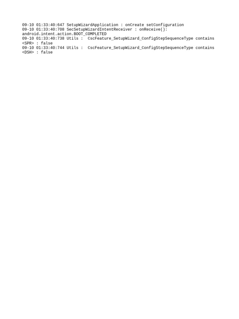 Setup Wizard Configuration Log | PDF