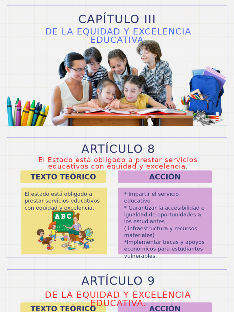 Equidad y Excelencia en Educación | PDF | Accesibilidad