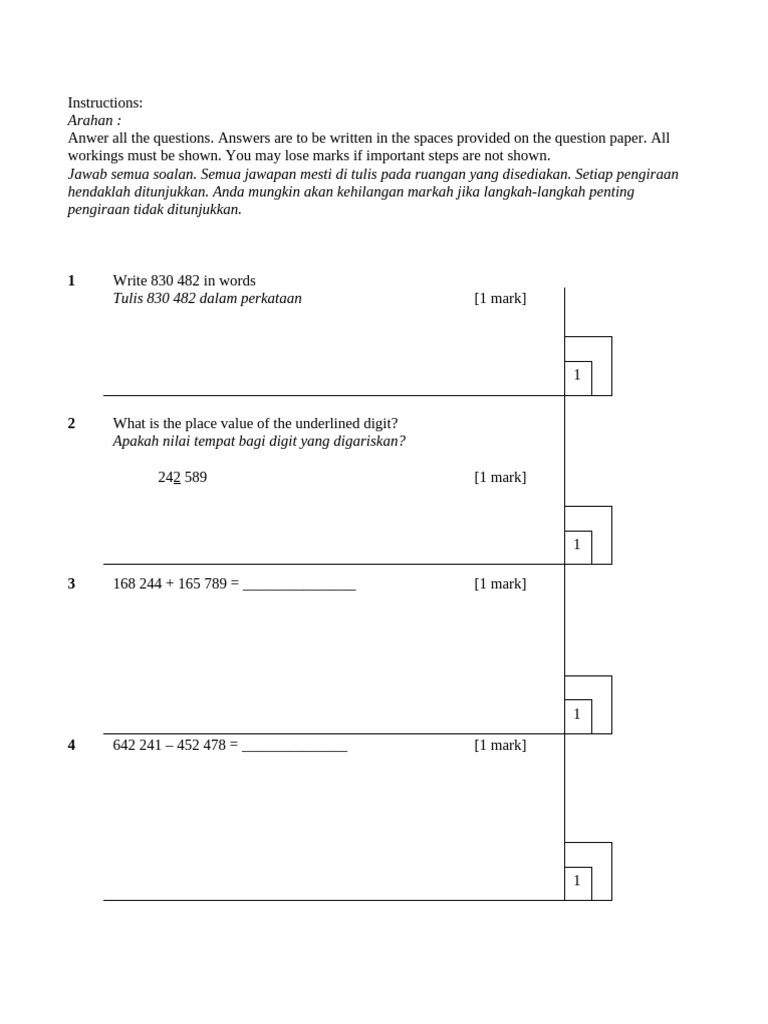 MATH THN 5 Paper 2 | PDF