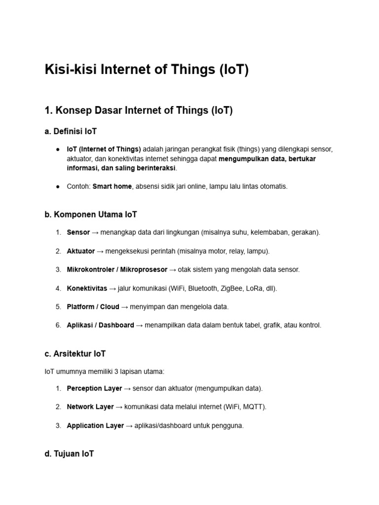 Panduan Lengkap Internet of Things (IoT) | PDF