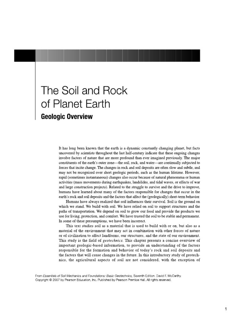 Soils and Rock of Planets | PDF