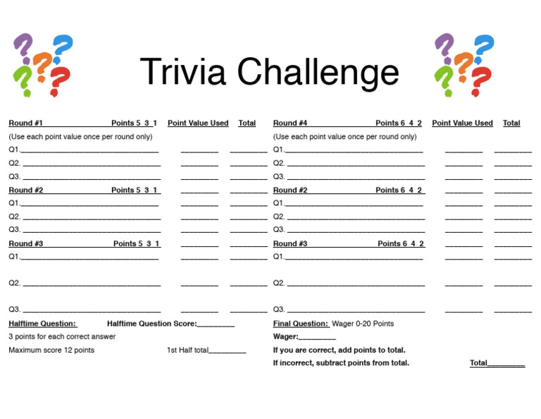 Trivia Challenge | PDF