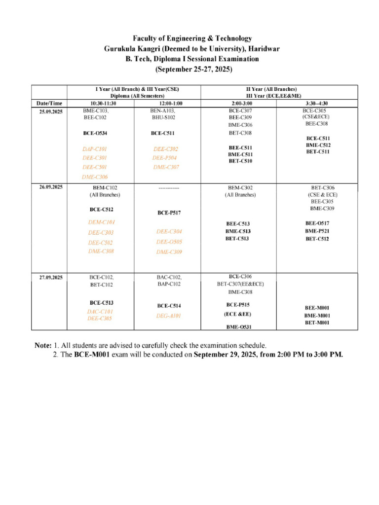 I Sessional Examination 2025-26 | PDF