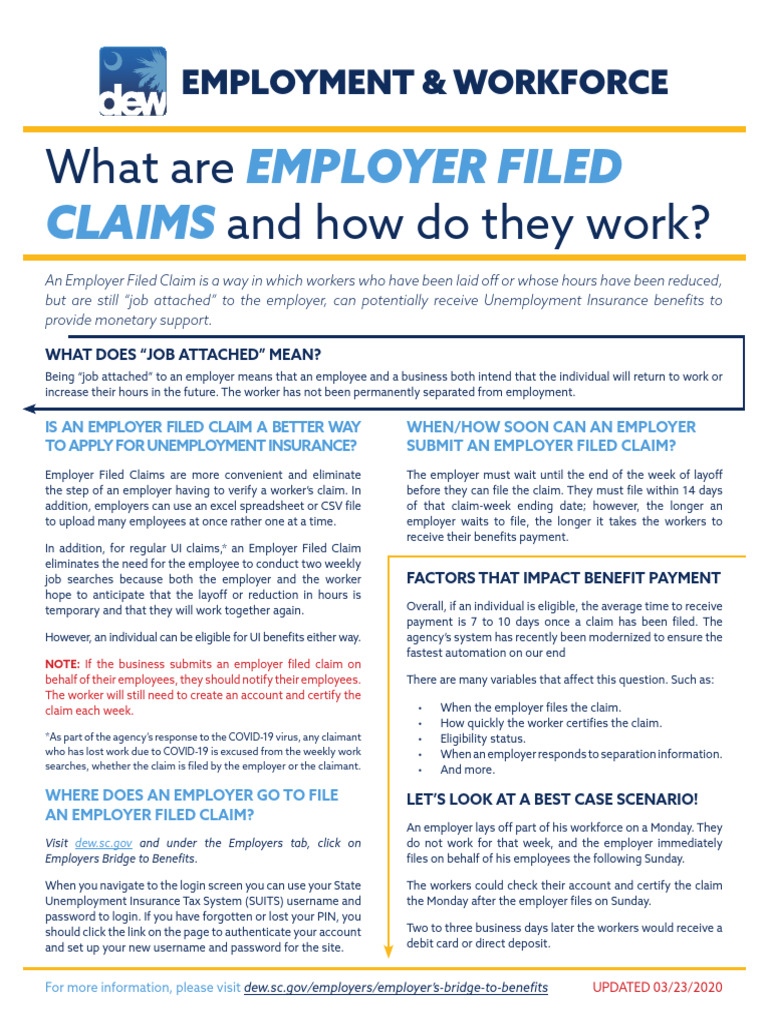 Employer Filed Claims Explained | PDF | Layoff | Employment