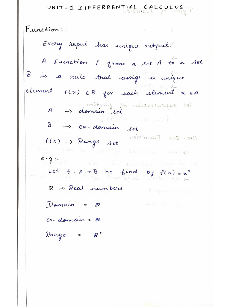 Applied Calculus Unit 1 Notes | PDF