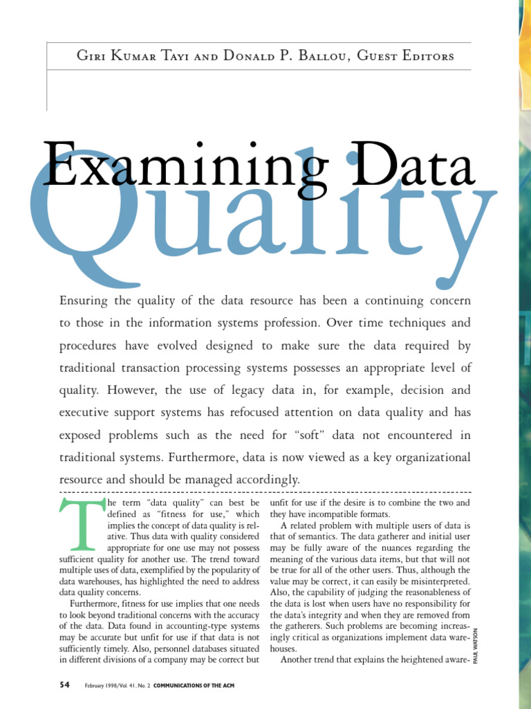Understanding Data Quality Challenges | PDF | Data Quality | Data