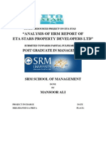 Analysis of HRM Report of Eta Stars Property Developers LTD