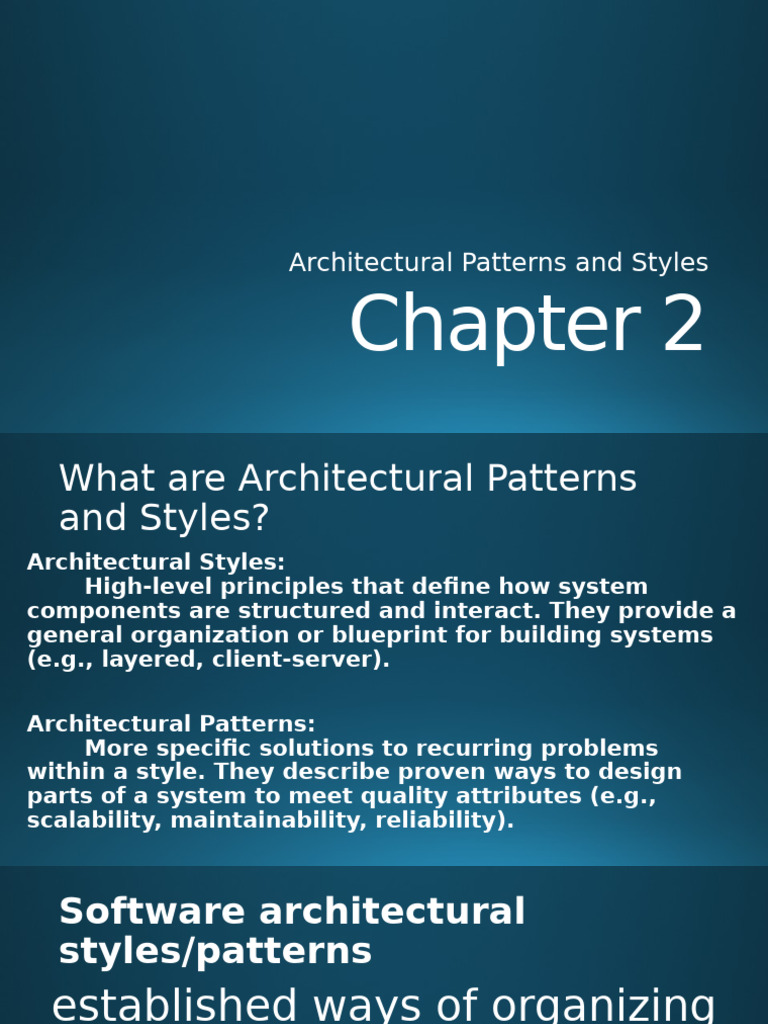 Architectural Patterns Overview | PDF | Client–Server Model | Service ...