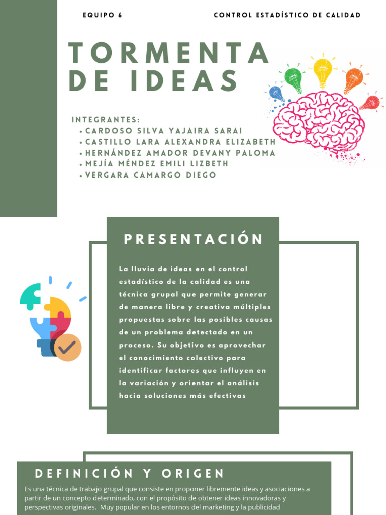 Lluvia de Ideas en Control de Calidad | PDF