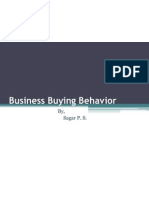 Business Buying Behavior: By, Sagar P. S