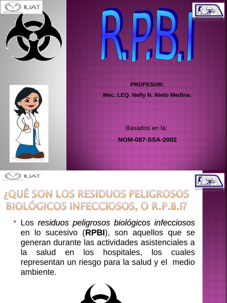 Manejo de Residuos Peligrosos Biológicos | PDF | Sangre | Infección