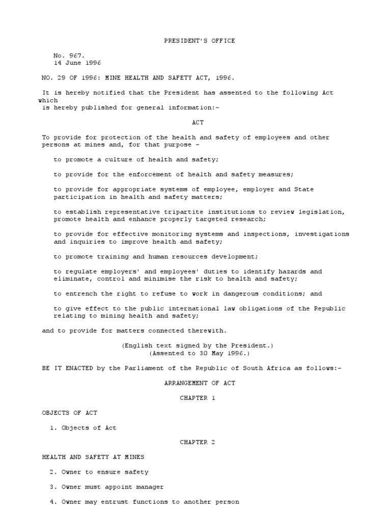 mine-health-and-safety-act-1996-pdf-occupational-hygiene