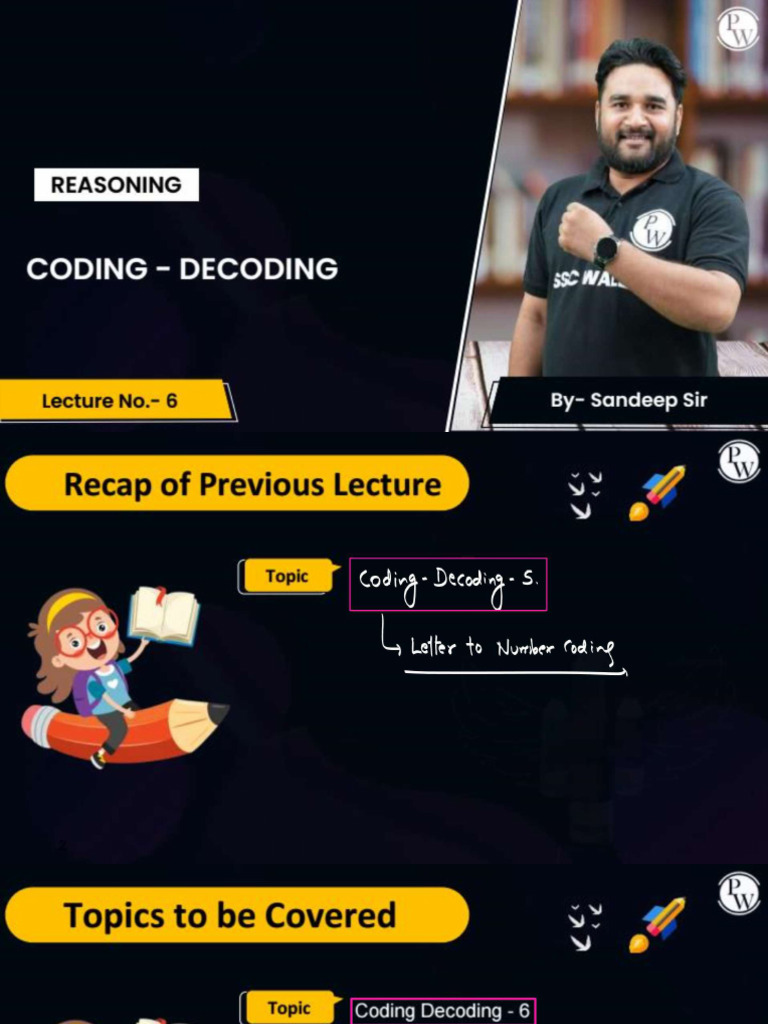 Coding Decoding 06 - Class Notes PDF | PDF