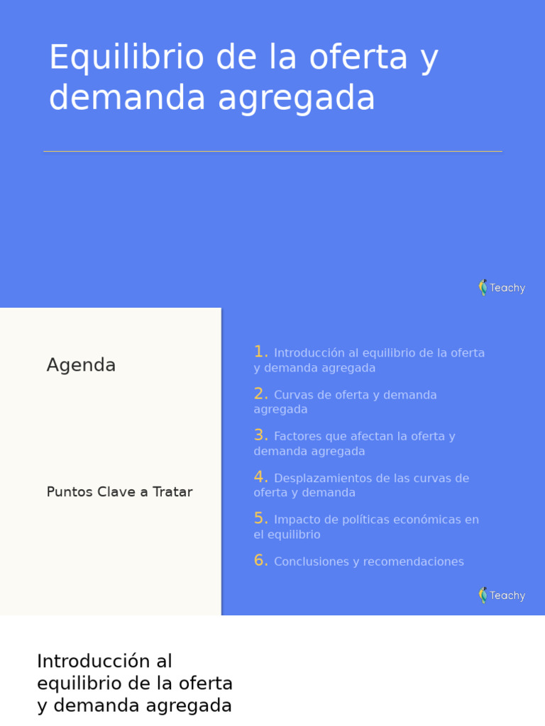 Equilibrio de Oferta y Demanda Agregada | PDF | Oferta (economía) | La ...