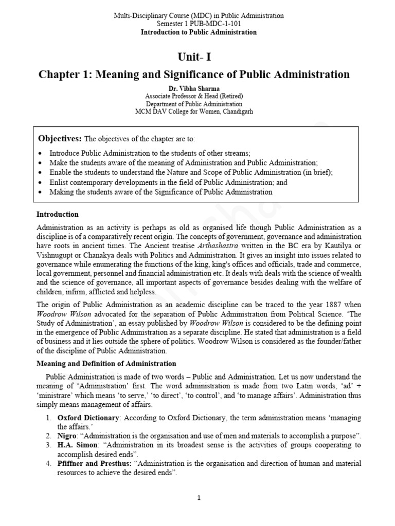 Introduction to Public Administration | PDF | Public Administration ...