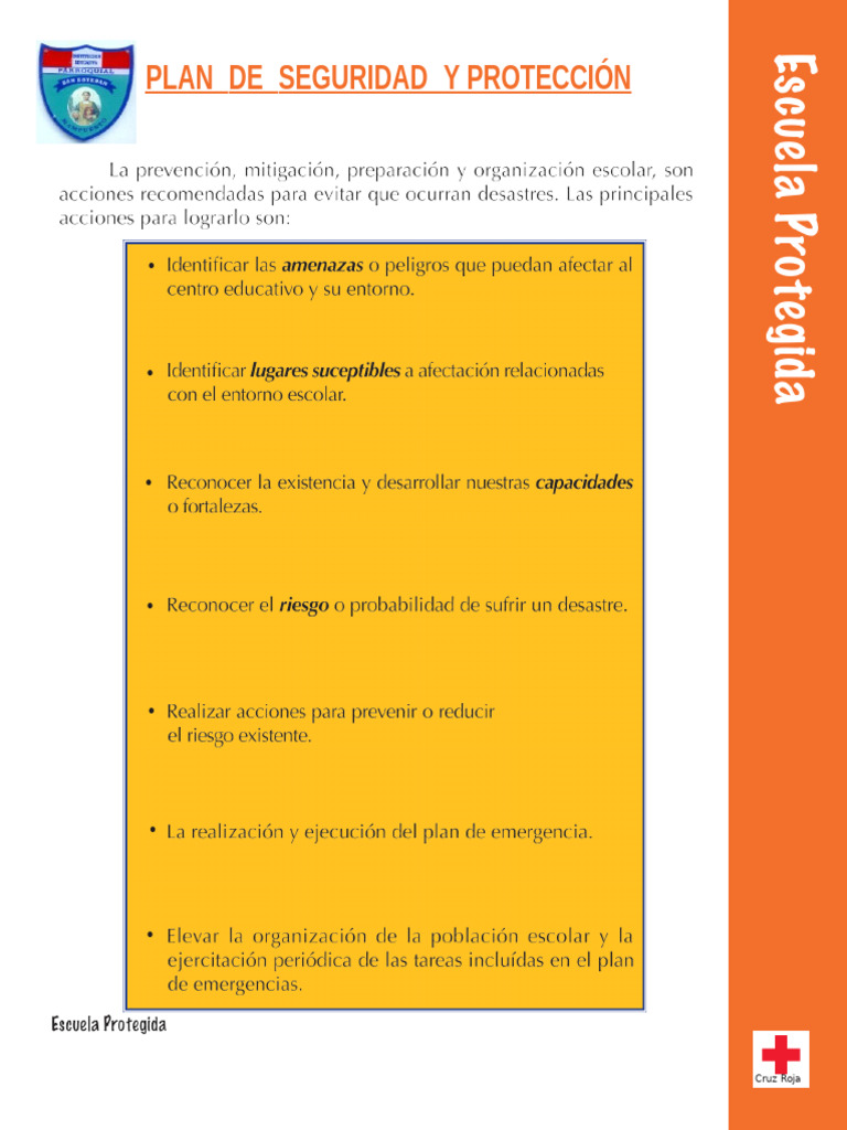 Plan de Seguridad Escolar Cruz Roja | PDF | Movimiento Internacional de ...