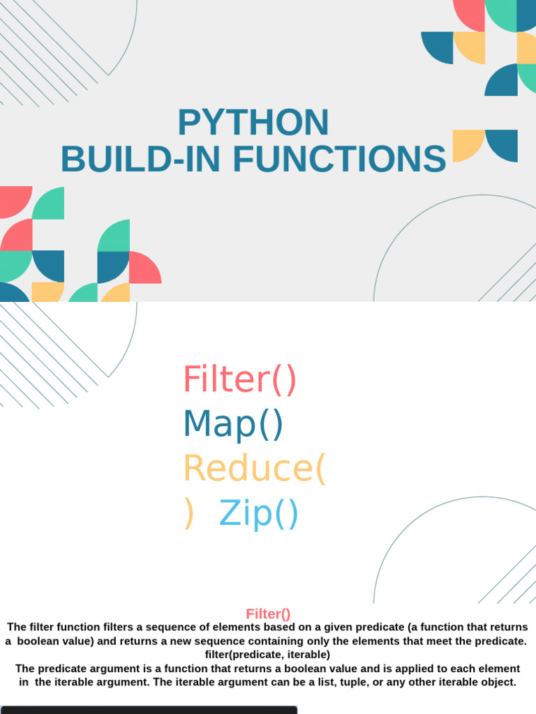 Python Built-in Functions Explained | PDF