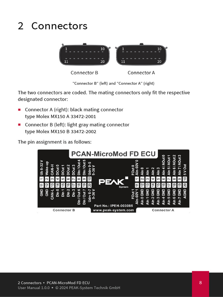 PCAN Adapter Pinout Overview | PDF | Manufactured Goods | Electrical ...