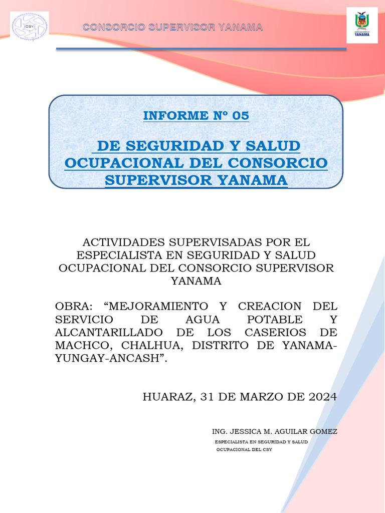 Informe de Seguridad en Yanama 2024 | PDF | Valores | Seguridad y salud ...