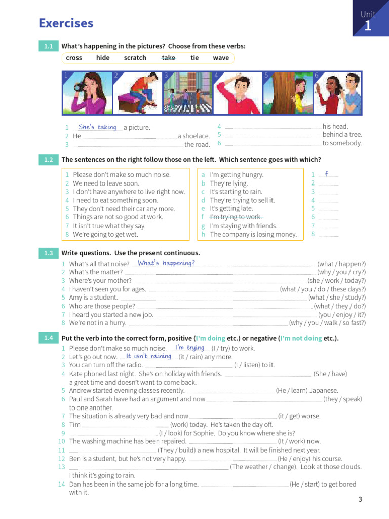 Simple Present and Present Continuous | PDF