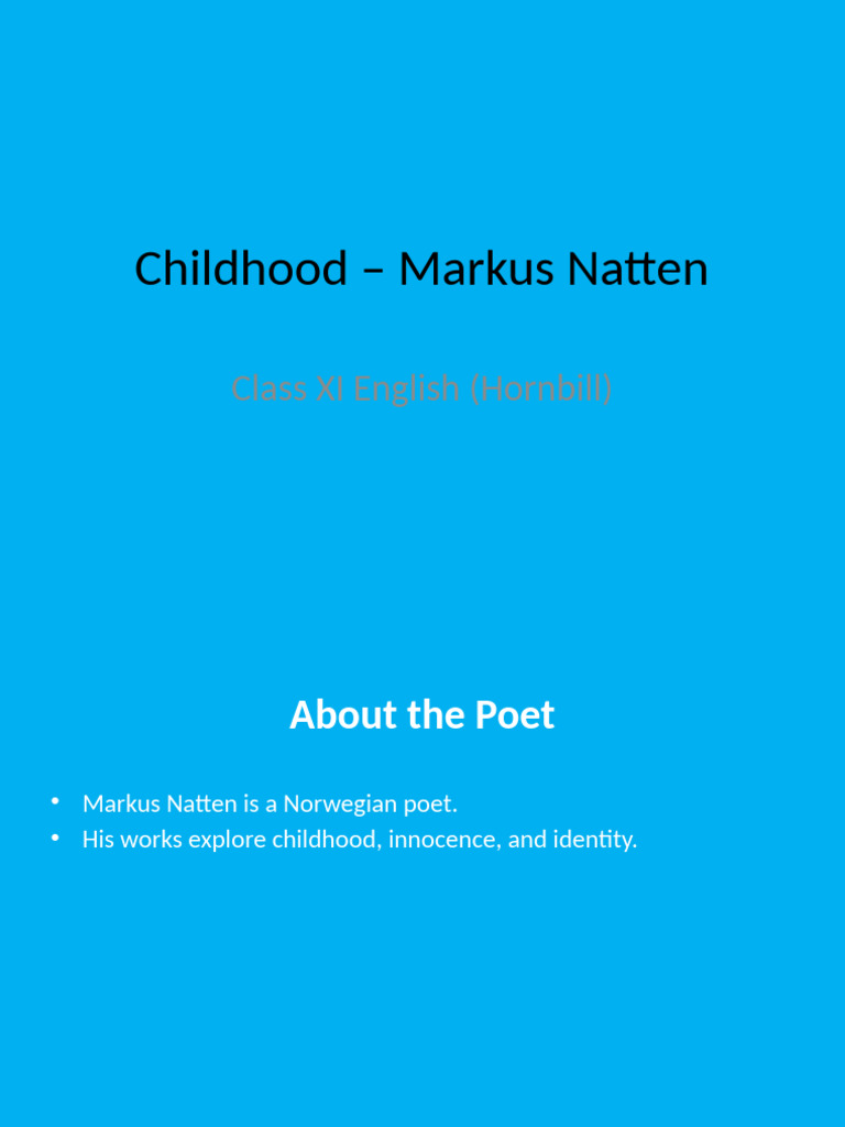 Childhood Poem Colorful | PDF | Poetry