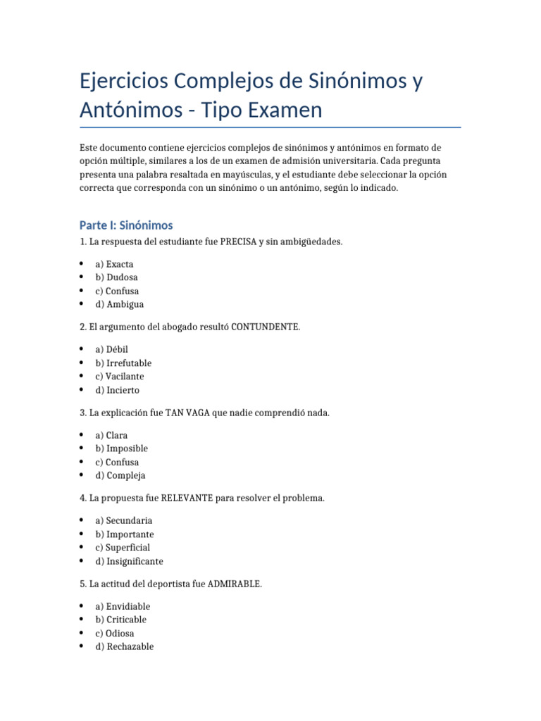 Antónimos de 