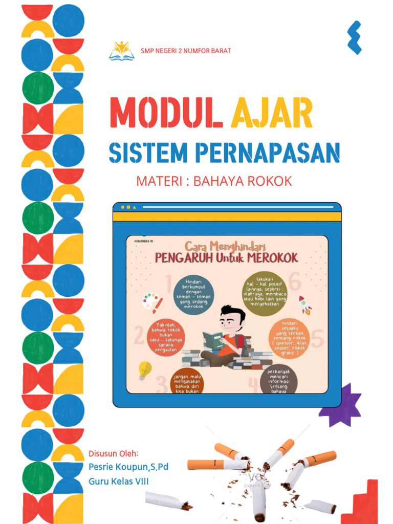 Modul Bahaya Rokok Terintegrasi Pendidikan Kespro | PDF