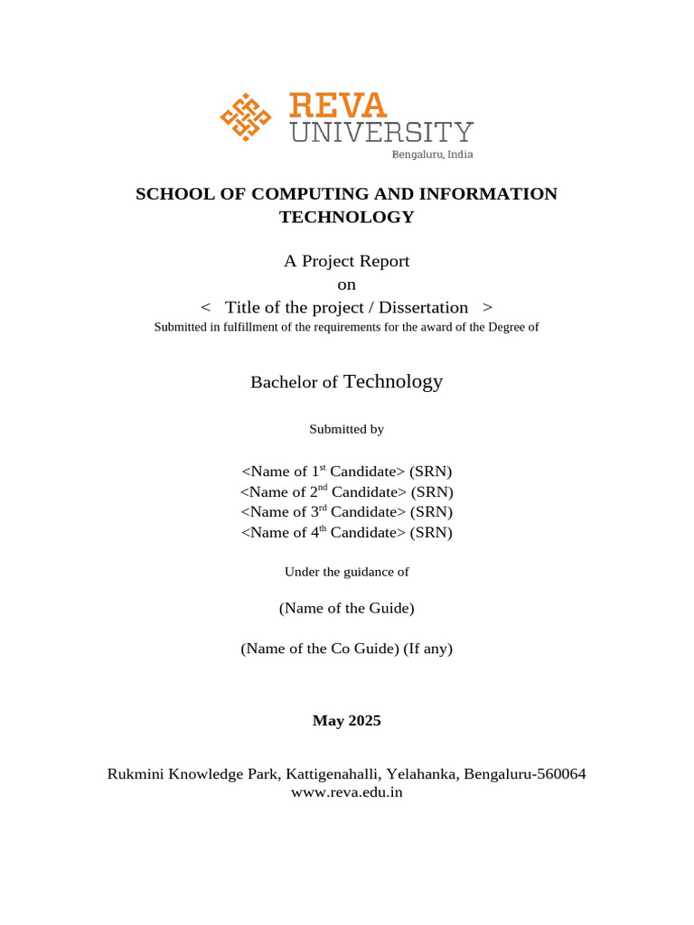 Computing Project Report Template | PDF | Thesis | Goal
