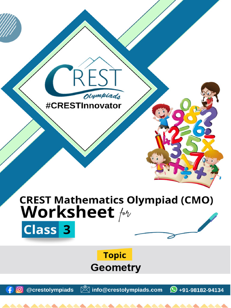 Class 3 Geometry Worksheet | PDF | Angle | Shape