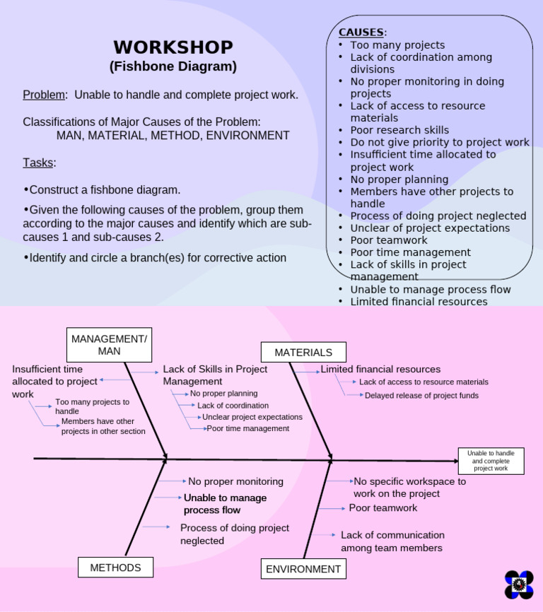 Fishbone Diagram for Project Issues | PDF