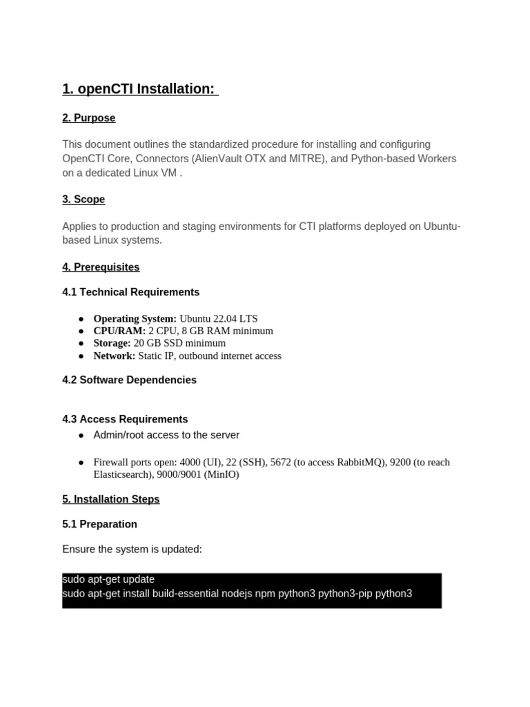 OpenCTI Installation and Configuration Guide | PDF | Information ...
