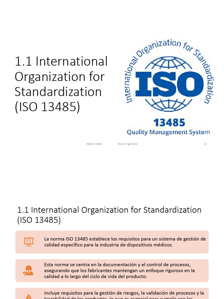 Requisitos de ISO 13485 para Dispositivos Médicos | PDF | Sistema de ...