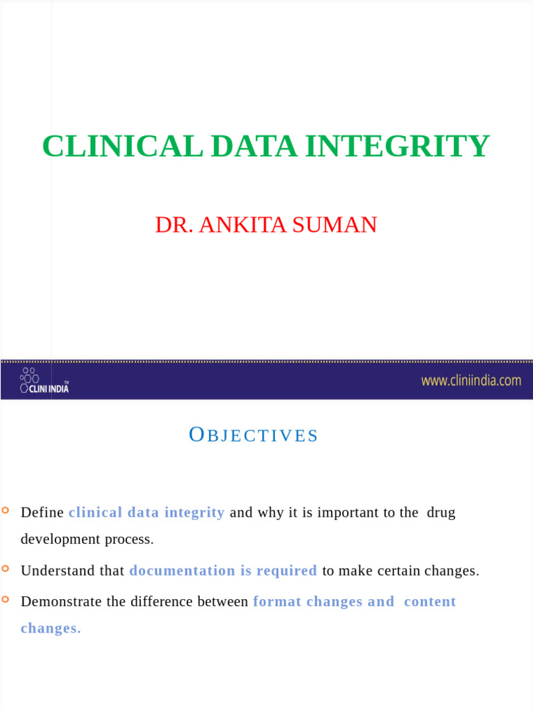 Ensuring Clinical Data Integrity | PDF | Data Management | Information ...