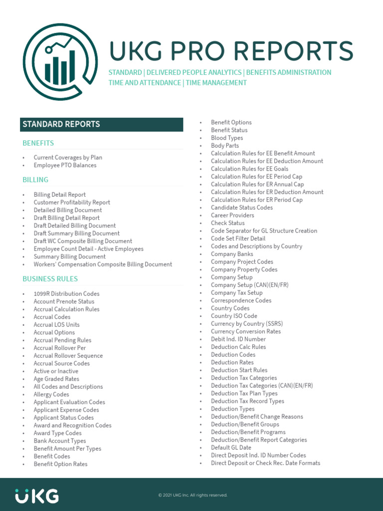 UKG Pro Reporting Overview | PDF | Payroll | Employment