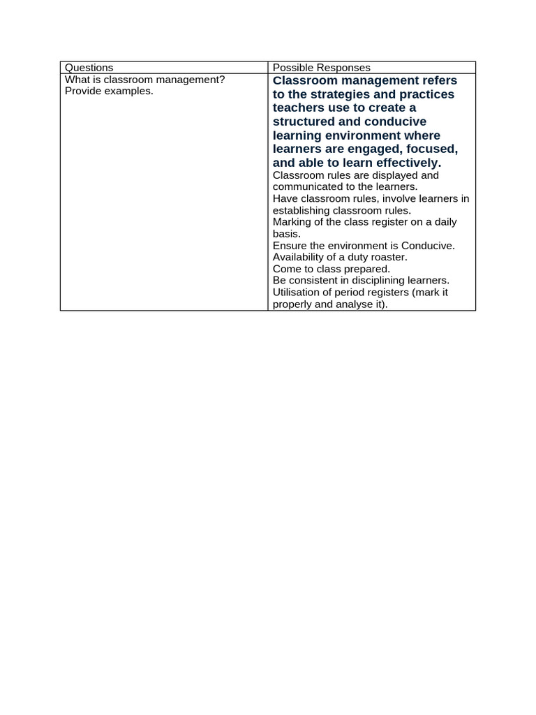 Effective Classroom Management Strategies | PDF