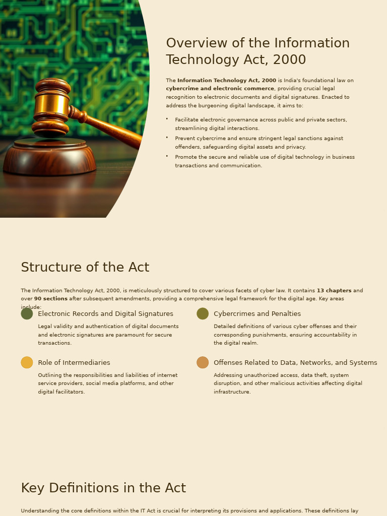 Overview of India's IT Act 2000 | PDF | Security | Computer Security