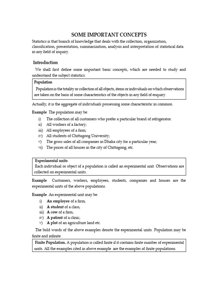 Key Concepts in Statistics Explained | PDF | Level Of Measurement ...