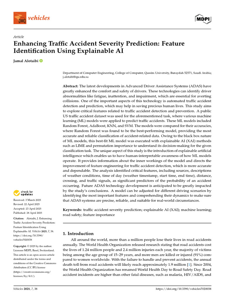 Traffic Accident Severity Prediction AI | PDF | Machine Learning ...