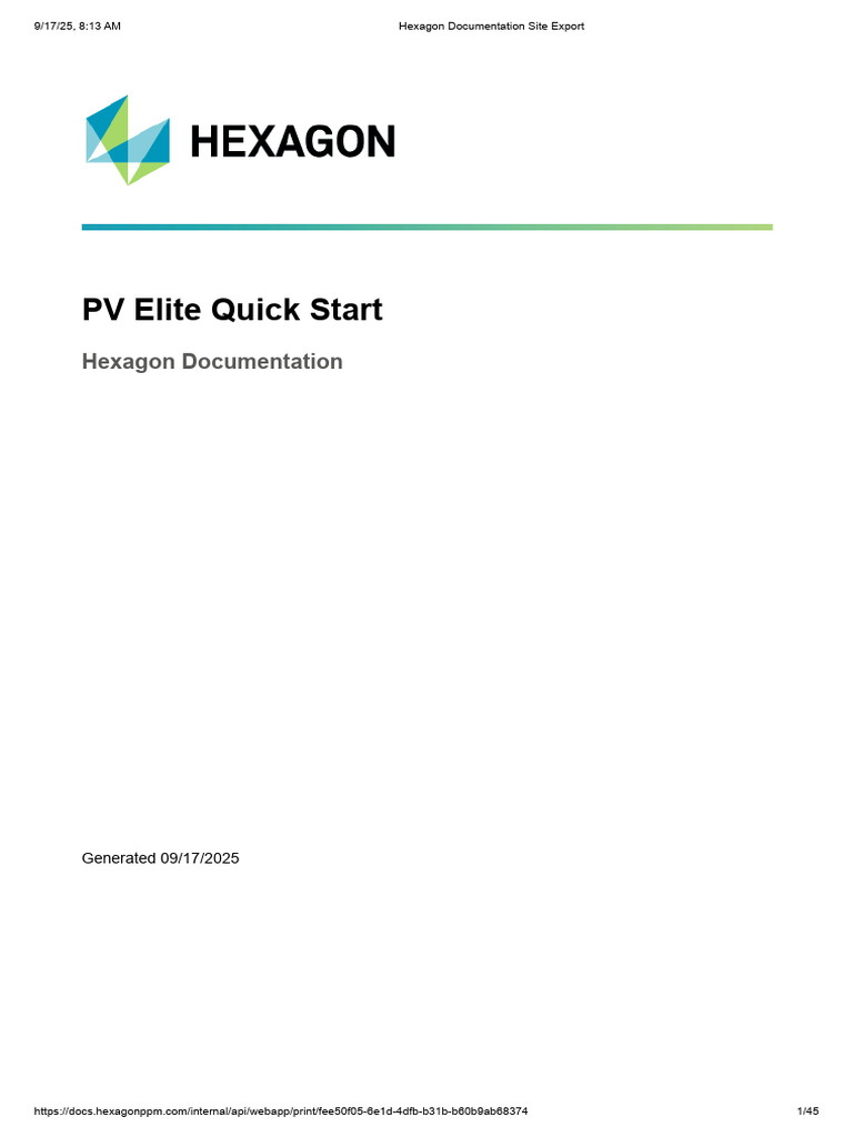 PV Elite Quick Start Guide | PDF | Computer File | Command Line Interface