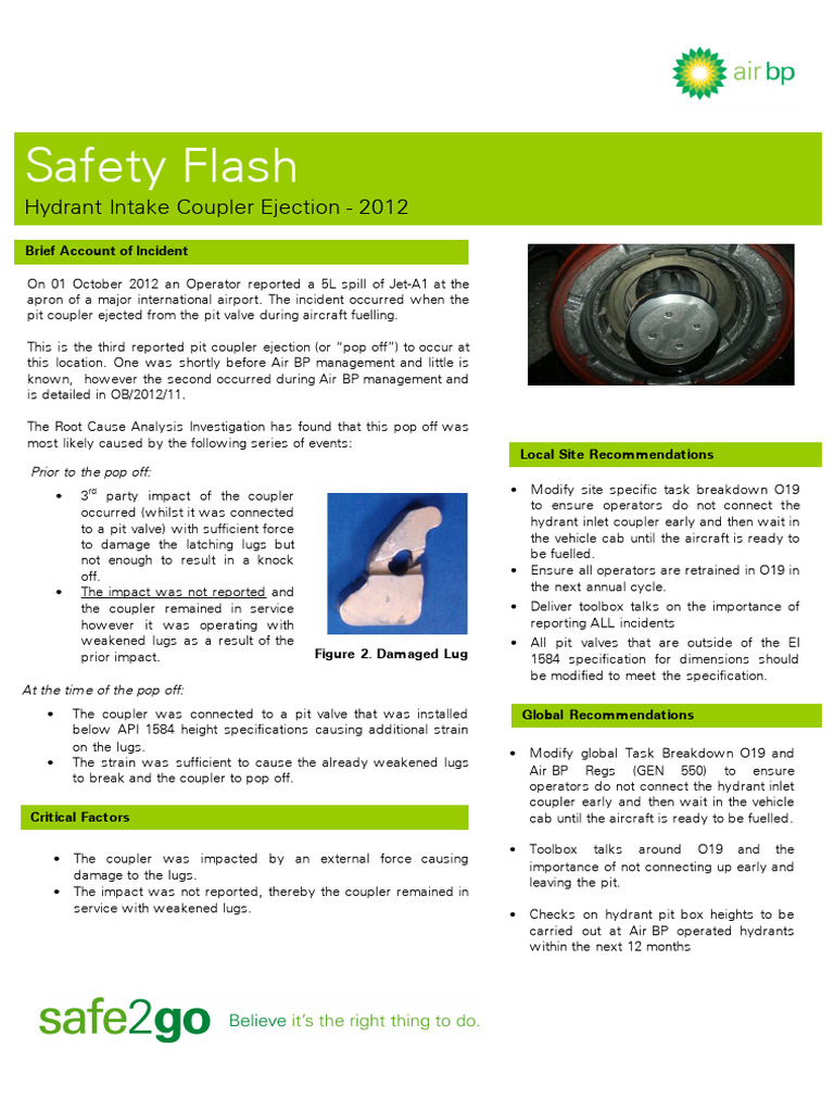 Jet-A1 Spill Incident Analysis 2012 | PDF