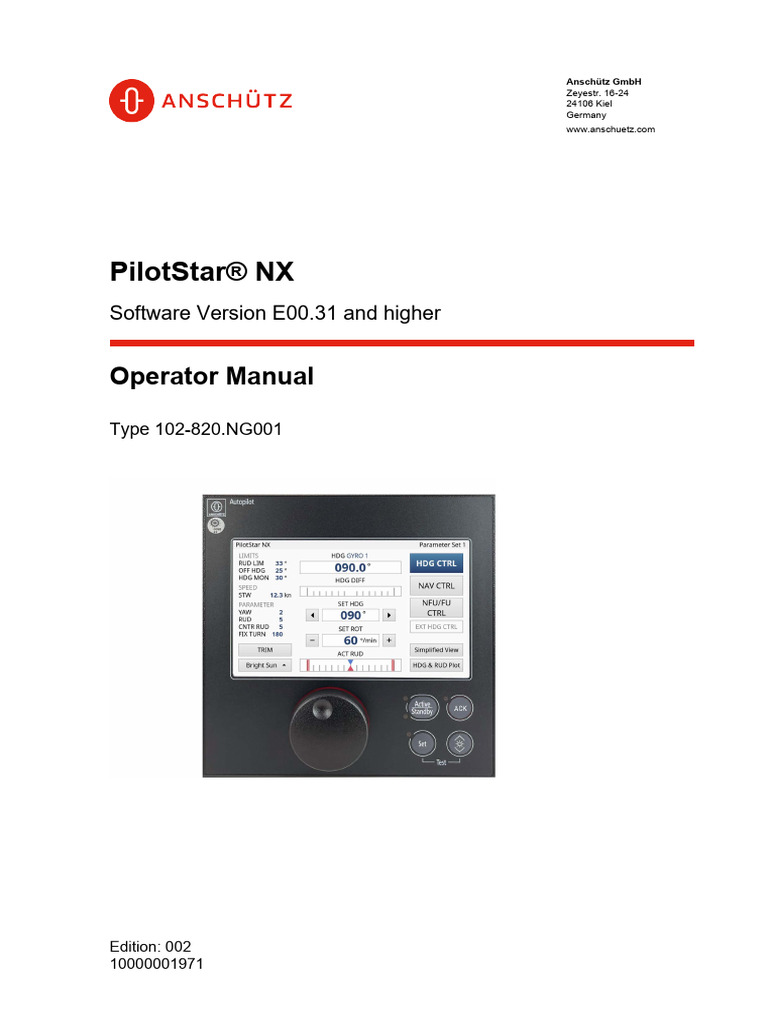 PilotStar® NX Operator Manual E00.31 | PDF | Electrostatic Discharge ...