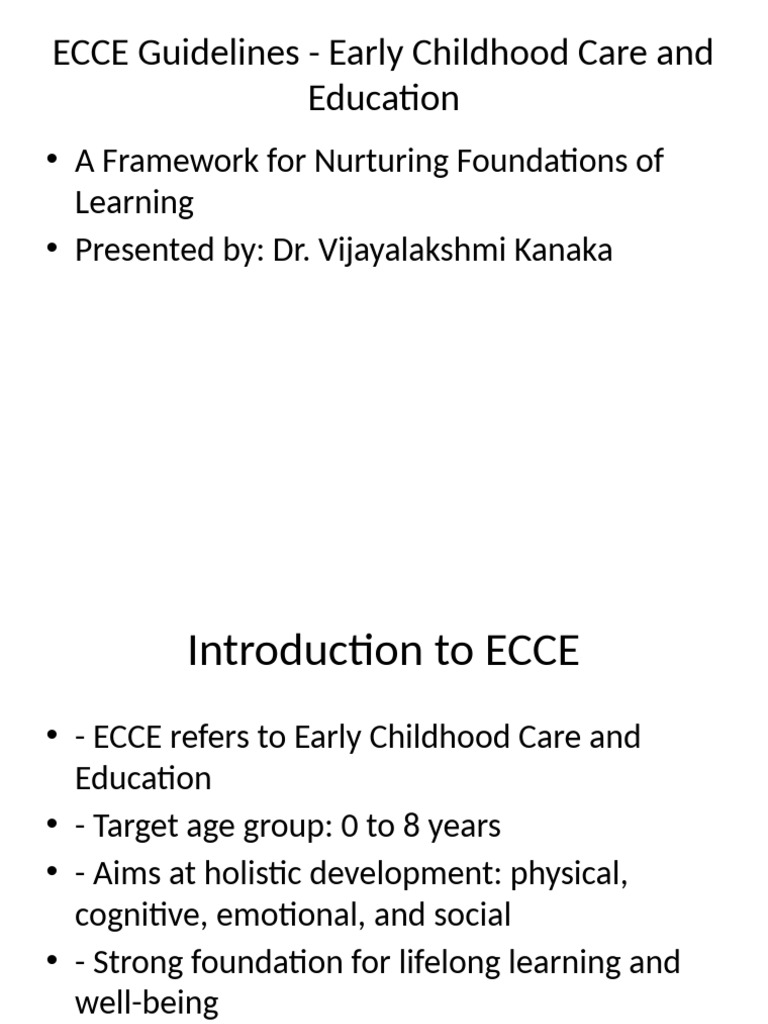 ECCE_Guidelines | PDF | Learning | Human Communication