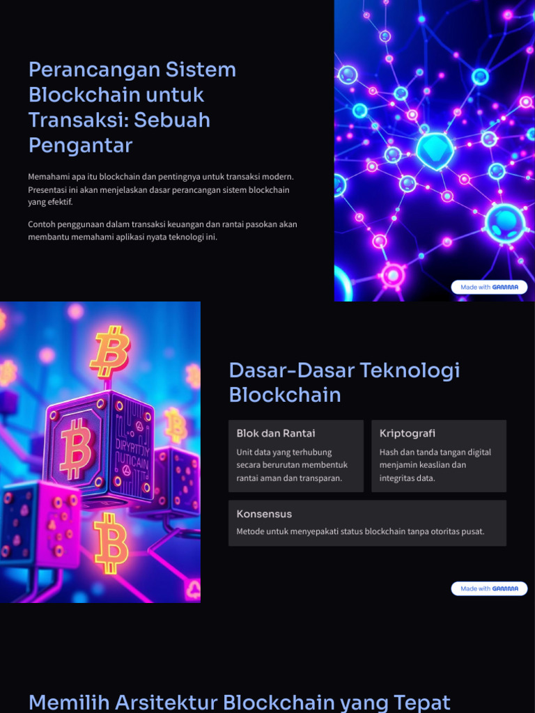 Panduan Desain Sistem Blockchain | PDF