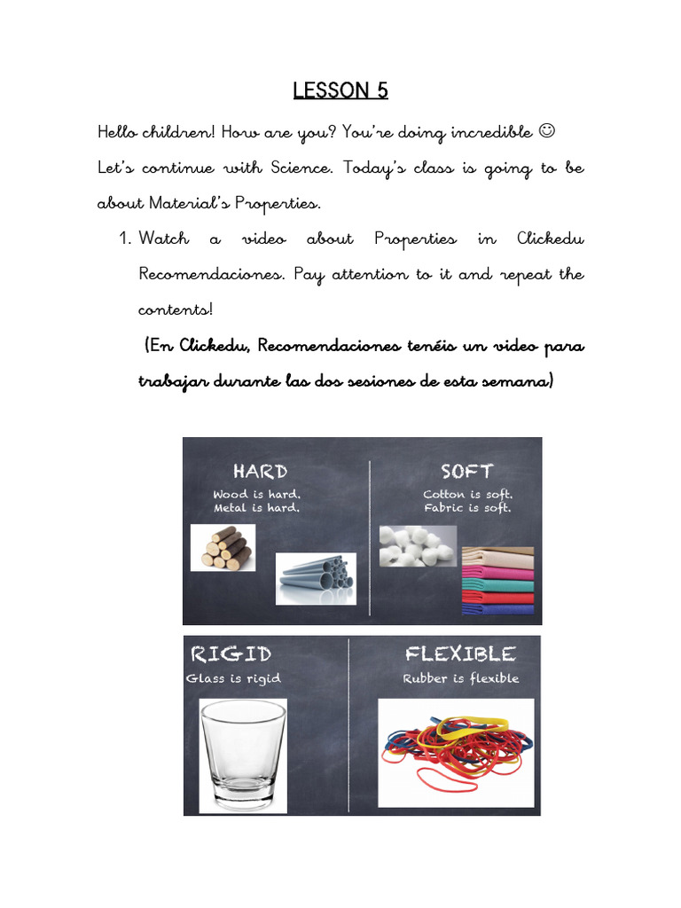 Unit 4 Science. Lesson 5 | PDF