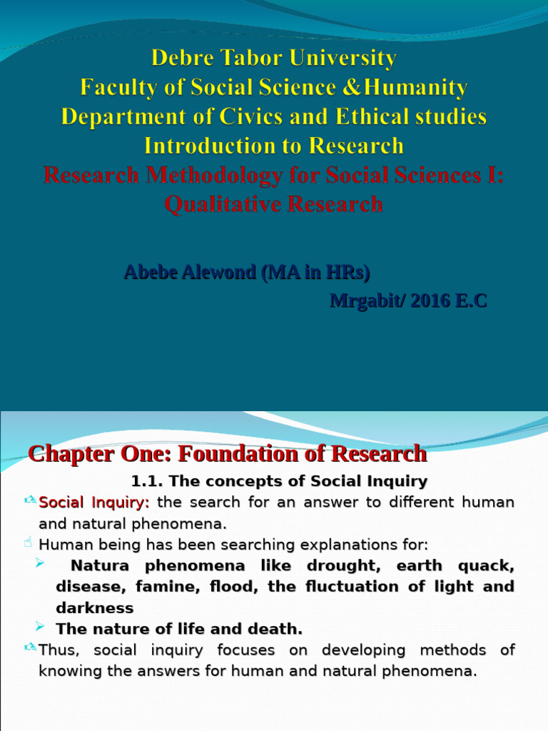 Foundations of Social Inquiry Explained | PDF | Rationalism | Methodology
