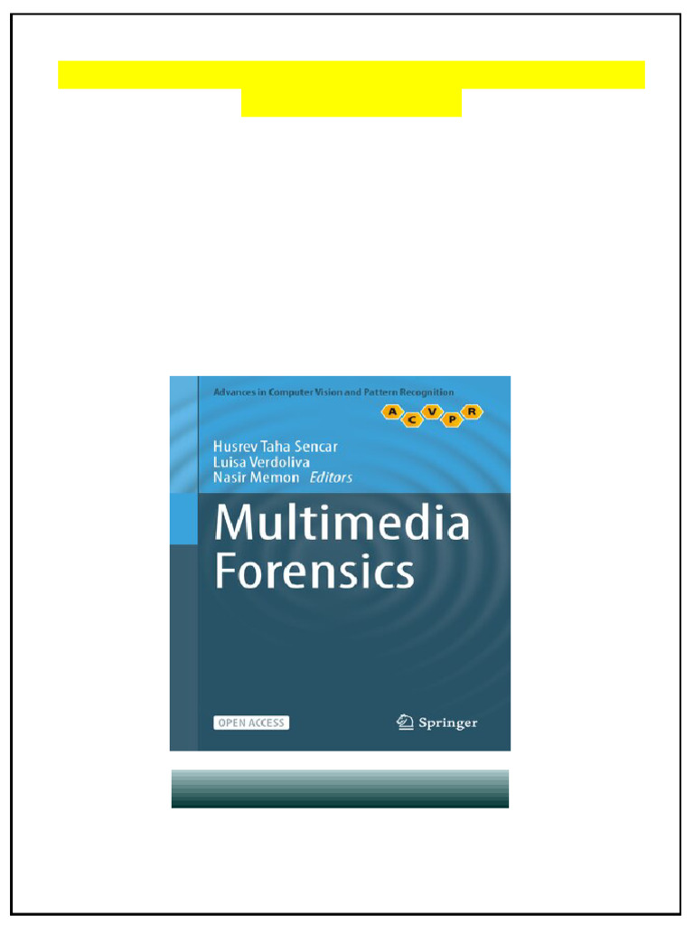 Multimedia Forensics 1st Edition Husrev Taha Sencar Kindle & PDF ...